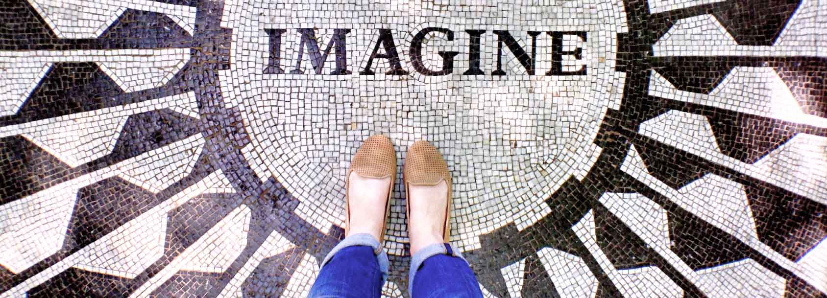 Imagine all the people, living in peace.